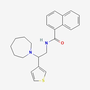 molecular formula C23H26N2OS B2600851 N-(2-(azepan-1-yl)-2-(thiophen-3-yl)ethyl)-1-naphthamide CAS No. 946374-87-4