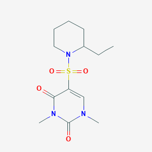 molecular formula C13H21N3O4S B2600872 5-((2-ethylpiperidin-1-yl)sulfonyl)-1,3-dimethylpyrimidine-2,4(1H,3H)-dione CAS No. 874806-37-8