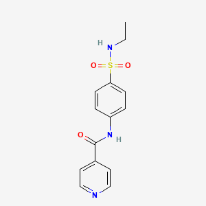 molecular formula C14H15N3O3S B2600876 N-[4-(ethylsulfamoyl)phenyl]pyridine-4-carboxamide CAS No. 692746-21-7