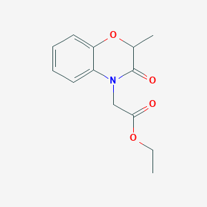 molecular formula C13H15NO4 B2600893 ethyl 2-(2-methyl-3-oxo-2,3-dihydro-4H-1,4-benzoxazin-4-yl)acetate CAS No. 139605-39-3