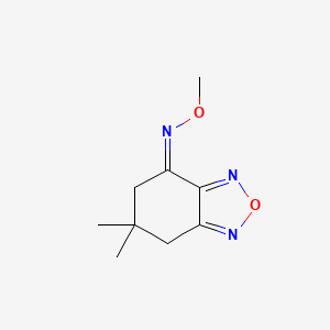 molecular formula C9H13N3O2 B2600906 6,6-Dimethyl-2,5,6,7-tetrahydro-2-oxabenzimidazol-4-methyloxime CAS No. 1025138-46-8