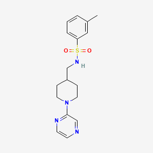 3-methyl-N-((1-(pyrazin-2-yl)piperidin-4-yl)methyl)benzenesulfonamide