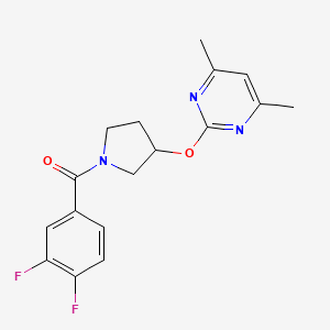 (3,4-Difluorophenyl)(3-((4,6-dimethylpyrimidin-2-yl)oxy)pyrrolidin-1-yl)methanone