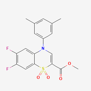 methyl 4-(3,5-dimethylphenyl)-6,7-difluoro-4H-1,4-benzothiazine-2-carboxylate 1,1-dioxide