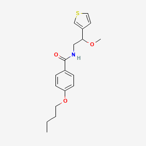 4-butoxy-N-(2-methoxy-2-(thiophen-3-yl)ethyl)benzamide