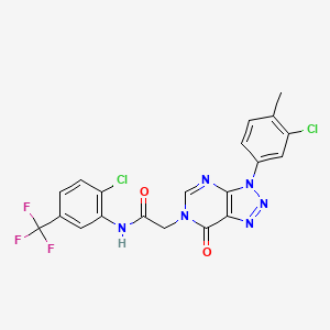 2-(3-(3-chloro-4-methylphenyl)-7-oxo-3H-[1,2,3]triazolo[4,5-d]pyrimidin-6(7H)-yl)-N-(2-chloro-5-(trifluoromethyl)phenyl)acetamide