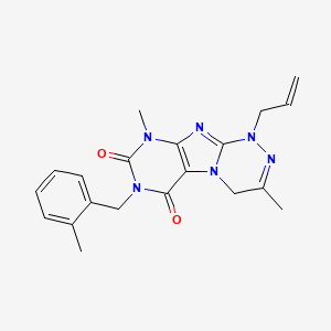 1-allyl-3,9-dimethyl-7-(2-methylbenzyl)-1,4-dihydro-[1,2,4]triazino[3,4-f]purine-6,8(7H,9H)-dione