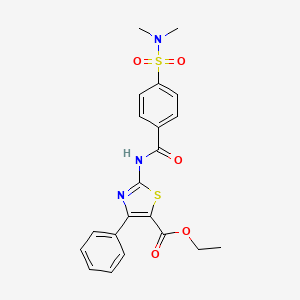 Ethyl 2-[[4-(dimethylsulfamoyl)benzoyl]amino]-4-phenyl-1,3-thiazole-5-carboxylate