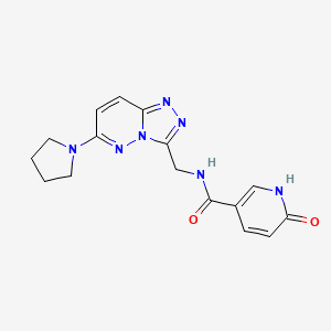 6-oxo-N-((6-(pyrrolidin-1-yl)-[1,2,4]triazolo[4,3-b]pyridazin-3-yl)methyl)-1,6-dihydropyridine-3-carboxamide