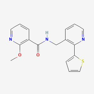 2-methoxy-N-((2-(thiophen-2-yl)pyridin-3-yl)methyl)nicotinamide
