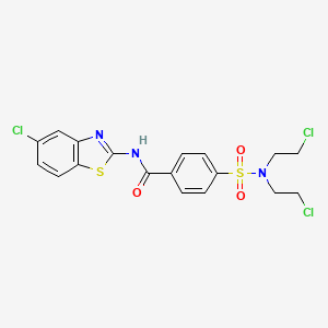 4-[bis(2-chloroethyl)sulfamoyl]-N-(5-chloro-1,3-benzothiazol-2-yl)benzamide