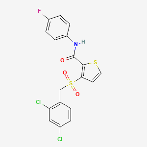 3-[(2,4-dichlorobenzyl)sulfonyl]-N-(4-fluorophenyl)-2-thiophenecarboxamide