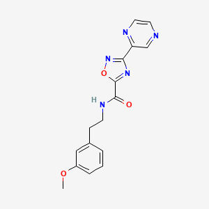 molecular formula C16H15N5O3 B2600962 N-(3-methoxyphenethyl)-3-(pyrazin-2-yl)-1,2,4-oxadiazole-5-carboxamide CAS No. 1234943-61-3