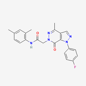 molecular formula C22H20FN5O2 B2600965 N-(2,4-dimethylphenyl)-2-[1-(4-fluorophenyl)-4-methyl-7-oxo-1H,6H,7H-pyrazolo[3,4-d]pyridazin-6-yl]acetamide CAS No. 941915-17-9