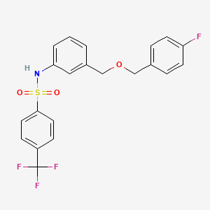 N-(3-{[(4-fluorobenzyl)oxy]methyl}phenyl)-4-(trifluoromethyl)benzenesulfonamide