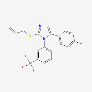 2-(allylthio)-5-(p-tolyl)-1-(3-(trifluoromethyl)phenyl)-1H-imidazole
