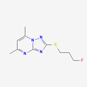 5,7-Dimethyl[1,2,4]triazolo[1,5-a]pyrimidin-2-yl 3-fluoropropyl sulfide