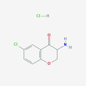 3-amino-6-chloro-3,4-dihydro-2H-1-benzopyran-4-one hydrochloride