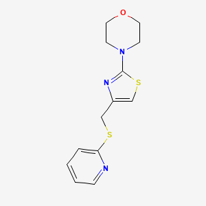 4-[4-(Pyridin-2-ylsulfanylmethyl)-1,3-thiazol-2-yl]morpholine