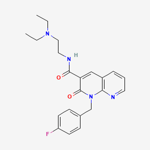 molecular formula C22H25FN4O2 B2600998 N-(2-(diethylamino)ethyl)-1-(4-fluorobenzyl)-2-oxo-1,2-dihydro-1,8-naphthyridine-3-carboxamide CAS No. 946352-61-0