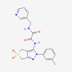 N1-(5,5-dioxido-2-(m-tolyl)-4,6-dihydro-2H-thieno[3,4-c]pyrazol-3-yl)-N2-(pyridin-3-ylmethyl)oxalamide