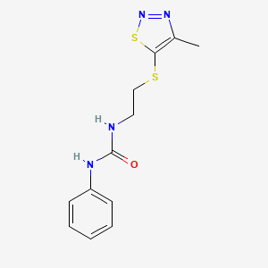 N-{2-[(4-methyl-1,2,3-thiadiazol-5-yl)sulfanyl]ethyl}-N'-phenylurea