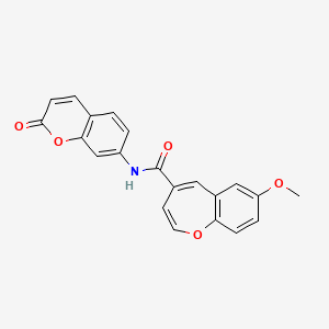 7-methoxy-N-(2-oxo-2H-chromen-7-yl)-1-benzoxepine-4-carboxamide
