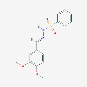 N'-[(1E)-(3,4-dimethoxyphenyl)methylene]benzenesulfonohydrazide