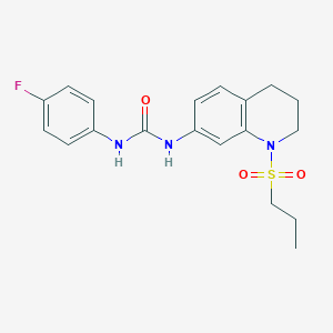 1-(4-Fluorophenyl)-3-(1-(propylsulfonyl)-1,2,3,4-tetrahydroquinolin-7-yl)urea