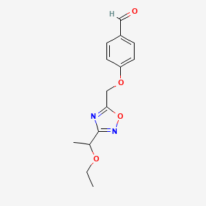 4-[[3-(1-Ethoxyethyl)-1,2,4-oxadiazol-5-yl]methoxy]benzaldehyde