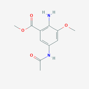 molecular formula C11H14N2O4 B2601016 Methyl 2-amino-5-acetamido-3-methoxybenzoate CAS No. 1511113-39-5