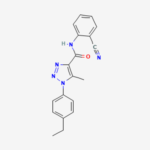 molecular formula C19H17N5O B2601024 N-(2-cyanophenyl)-1-(4-ethylphenyl)-5-methyl-1H-1,2,3-triazole-4-carboxamide CAS No. 904812-87-9