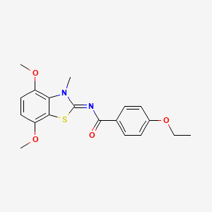 N-(4,7-dimethoxy-3-methyl-1,3-benzothiazol-2-ylidene)-4-ethoxybenzamide