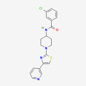 3-chloro-N-(1-(4-(pyridin-3-yl)thiazol-2-yl)piperidin-4-yl)benzamide