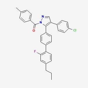 [4-(4-chlorophenyl)-5-(2'-fluoro-4'-propyl[1,1'-biphenyl]-4-yl)-1H-pyrazol-1-yl](4-methylphenyl)methanone