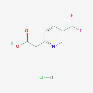 2-[5-(Difluoromethyl)pyridin-2-yl]acetic acid hydrochloride