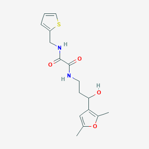 molecular formula C16H20N2O4S B2601057 N-[3-(2,5-dimethylfuran-3-yl)-3-hydroxypropyl]-N'-[(thiophen-2-yl)methyl]ethanediamide CAS No. 1421516-20-2