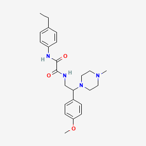 molecular formula C24H32N4O3 B2601088 N'-(4-ethylphenyl)-N-[2-(4-methoxyphenyl)-2-(4-methylpiperazin-1-yl)ethyl]ethanediamide CAS No. 903344-41-2