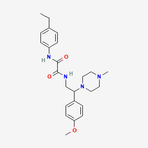molecular formula C24H32N4O3 B2601088 N1-(4-ethylphenyl)-N2-(2-(4-methoxyphenyl)-2-(4-methylpiperazin-1-yl)ethyl)oxalamide CAS No. 903344-41-2