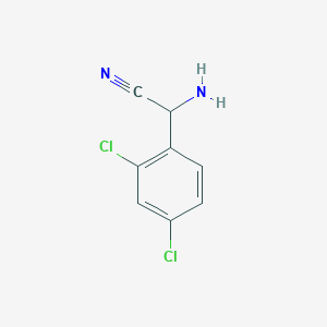 molecular formula C8H6Cl2N2 B2601090 2-Amino-2-(2,4-dichlorophenyl)acetonitrile CAS No. 189138-36-1