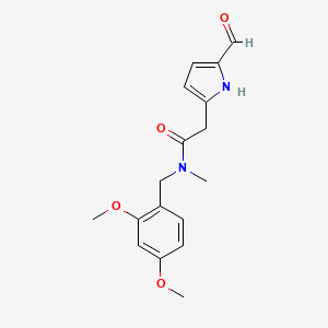 molecular formula C17H20N2O4 B2601094 N-[(2,4-Dimethoxyphenyl)methyl]-2-(5-formyl-1H-pyrrol-2-yl)-N-methylacetamide CAS No. 2305479-57-4