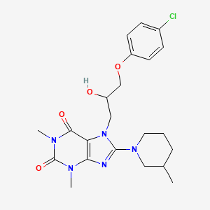 7-(3-(4-chlorophenoxy)-2-hydroxypropyl)-1,3-dimethyl-8-(3-methylpiperidin-1-yl)-1H-purine-2,6(3H,7H)-dione