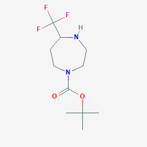 molecular formula C11H19F3N2O2 B2601098 Tert-butyl 5-(trifluoromethyl)-1,4-diazepane-1-carboxylate CAS No. 1042598-29-7