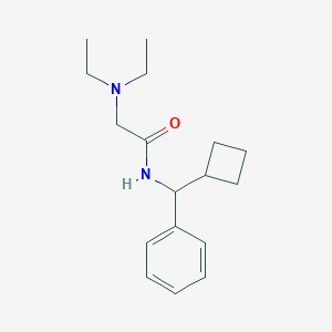 molecular formula C17H26N2O B026011 N-(alpha-Cyclobutylbenzyl)-2-(diethylamino)acetamide CAS No. 19893-61-9