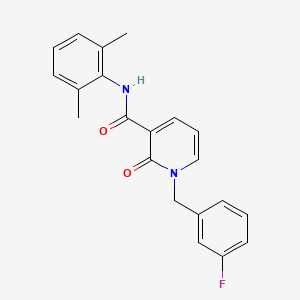 molecular formula C21H19FN2O2 B2601107 N-(2,6-dimethylphenyl)-1-[(3-fluorophenyl)methyl]-2-oxo-1,2-dihydropyridine-3-carboxamide CAS No. 1005297-64-2