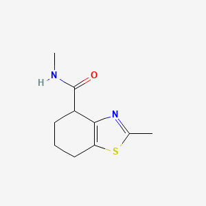 molecular formula C10H14N2OS B2601115 N,2-dimethyl-4,5,6,7-tetrahydro-1,3-benzothiazole-4-carboxamide CAS No. 95203-31-9