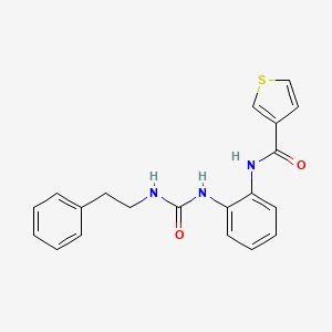 molecular formula C20H19N3O2S B2601144 N-(2-(3-phenethylureido)phenyl)thiophene-3-carboxamide CAS No. 1206991-11-8
