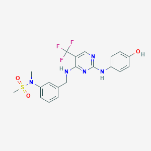 molecular formula C20H20F3N5O3S B2601244 Defactinib analogue-1 