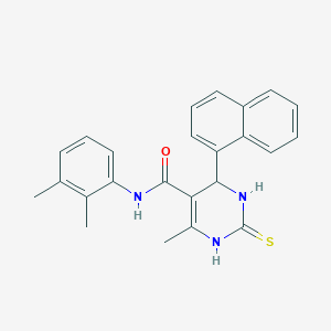 molecular formula C24H23N3OS B2601303 N-(2,3-dimethylphenyl)-6-methyl-4-(naphthalen-1-yl)-2-sulfanylidene-1,2,3,4-tetrahydropyrimidine-5-carboxamide CAS No. 439133-10-5