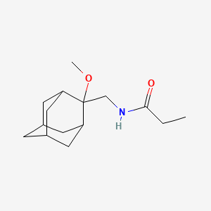 B2601329 N-(((1R,3S,5r,7r)-2-methoxyadamantan-2-yl)methyl)propionamide CAS No. 1797716-53-0